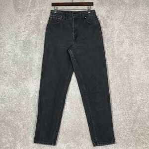 Vintage Levis 551 Relaxed Fit Tapered Leg Jeans Womens 12 Long Black Made in USA